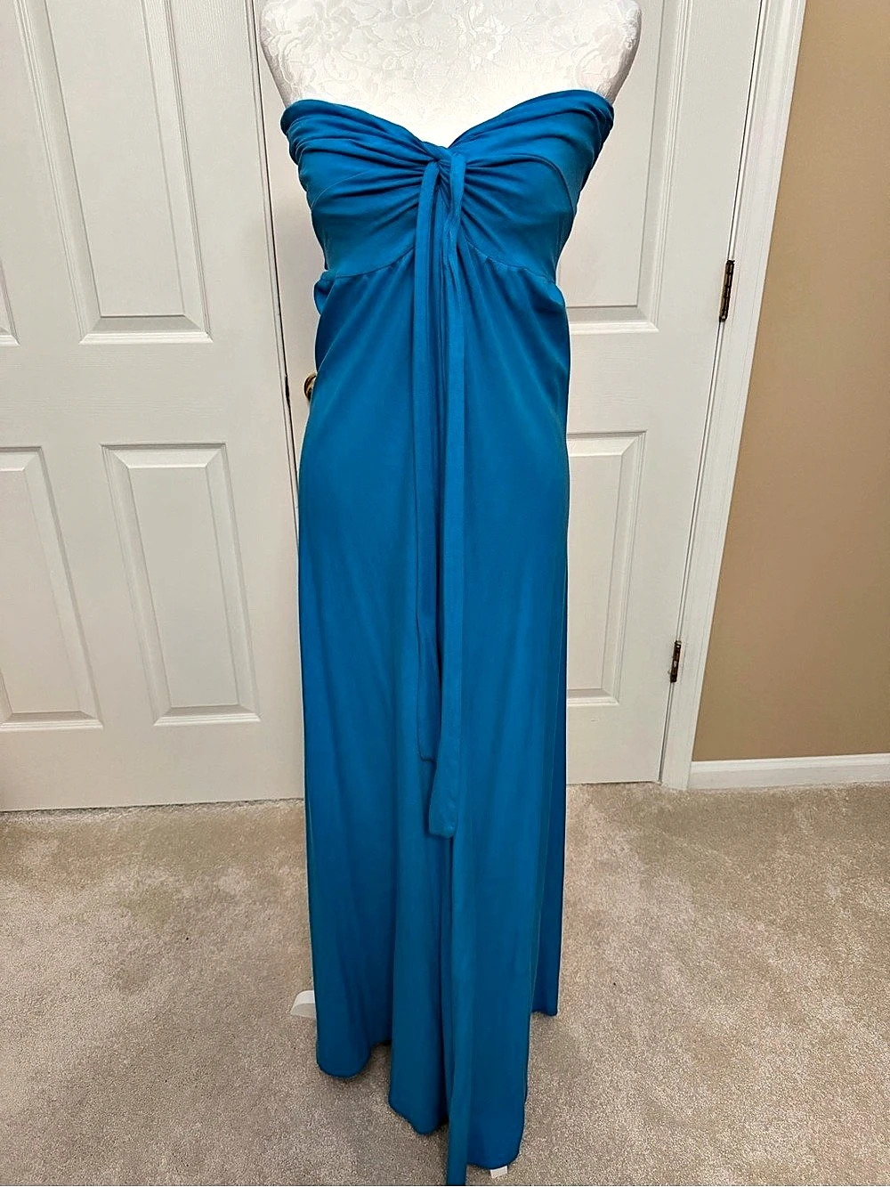 Ruched Strapless Maxi Dress in Blue - Victoria’s Secret